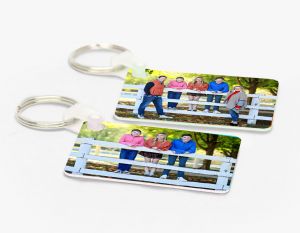 Metal Key Chain Rectangle (Double Sided)