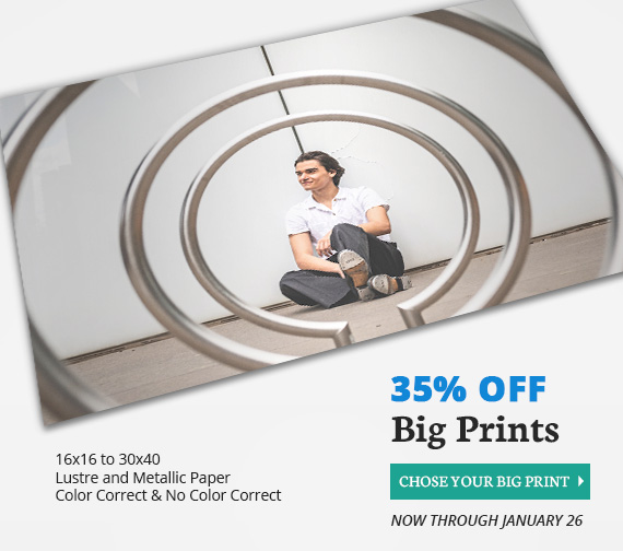 Full Color Sale, 35% Off Big Photo Print Sale, Now Through January 26